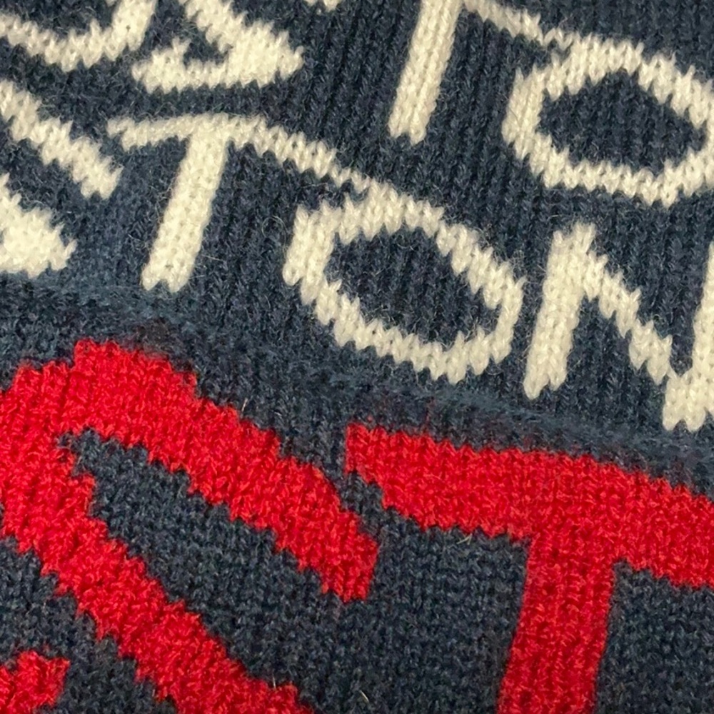 Robin Ruth BOSTON Red and Blue Knit Beanie - Picture 2 of 5
